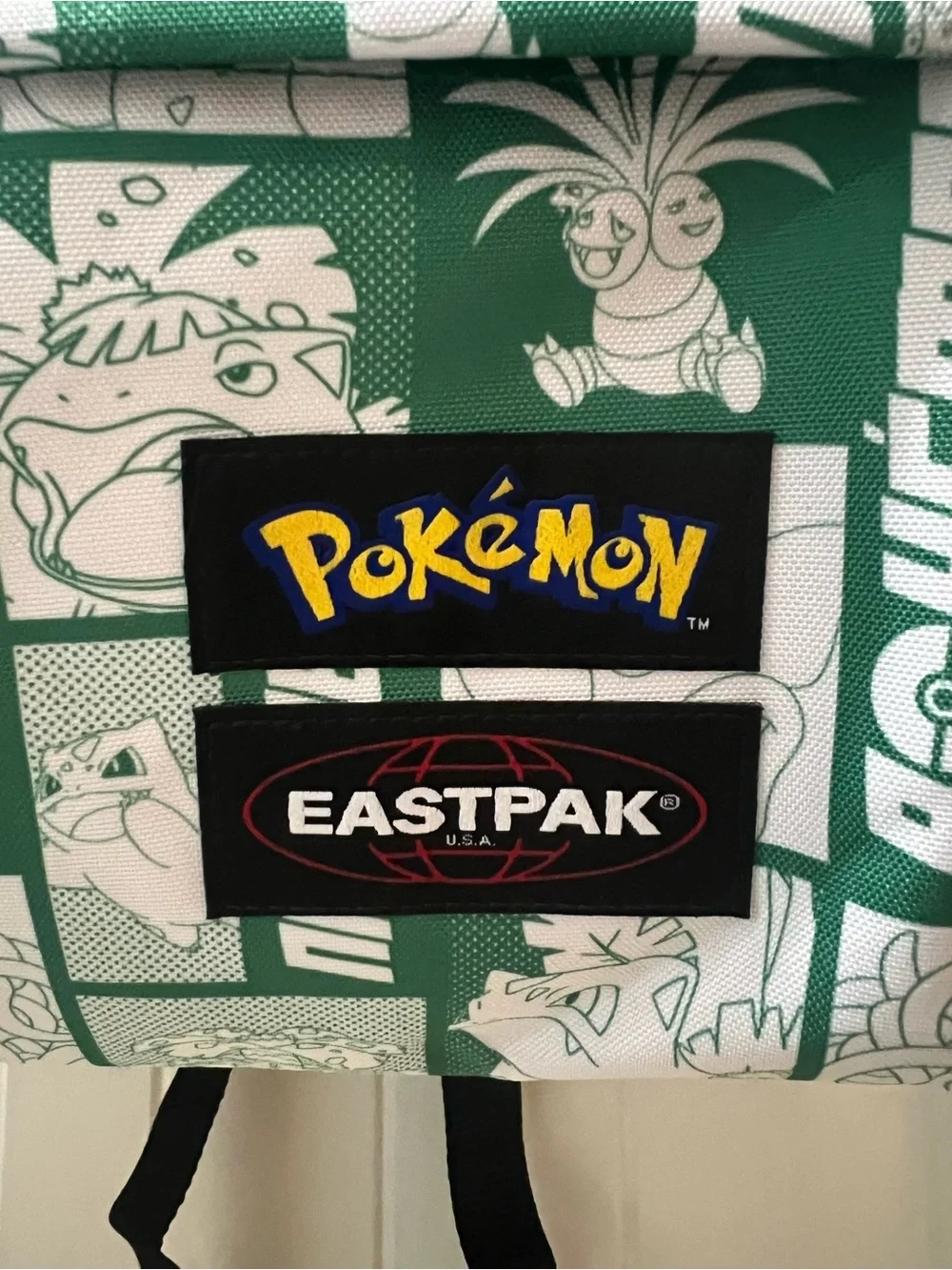 Eastpak Pokémon Green and White Graphic Backpack